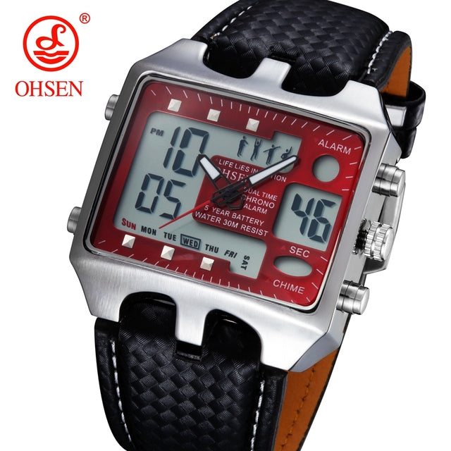 Multi-Dual Display Stylish LED Digital Watch
