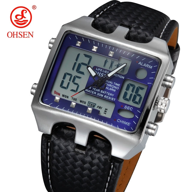 Multi-Dual Display Stylish LED Digital Watch