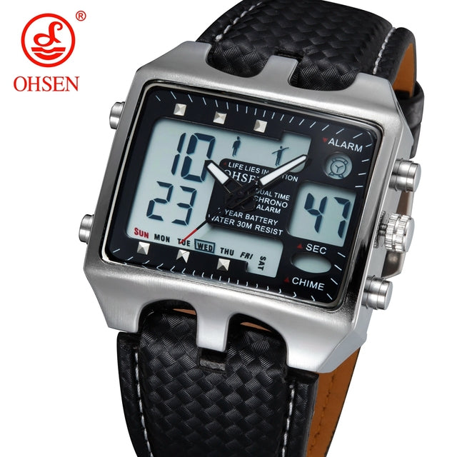 Multi-Dual Display Stylish LED Digital Watch