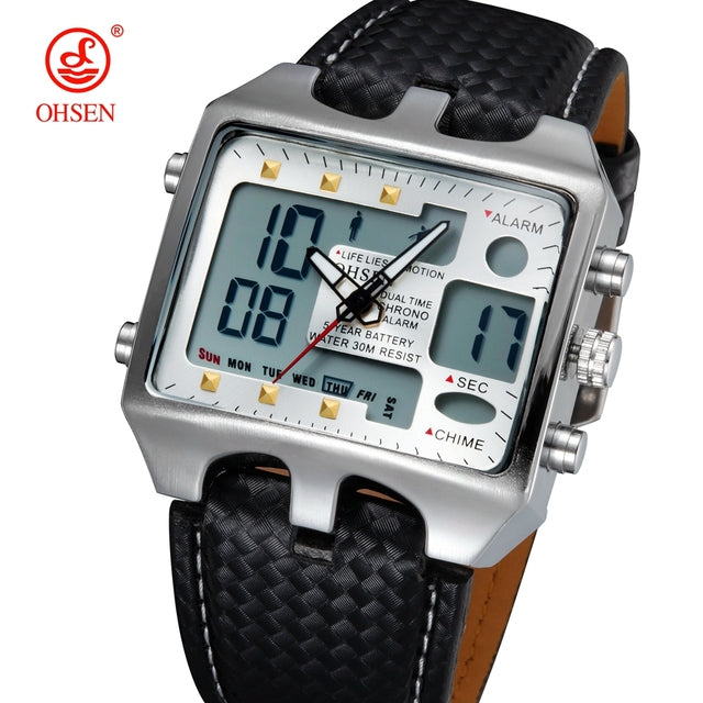 Multi-Dual Display Stylish LED Digital Watch