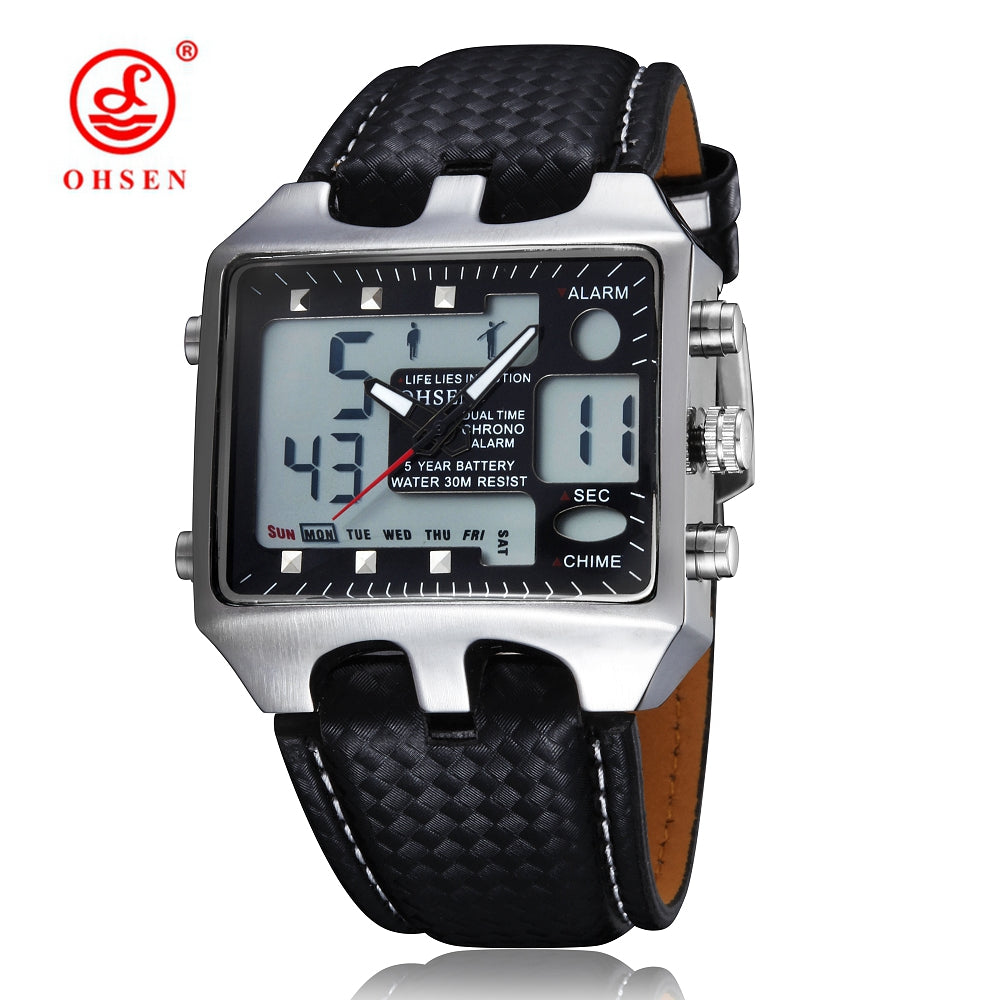 Multi-Dual Display Stylish LED Digital Watch